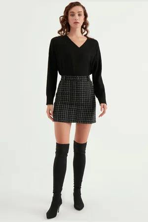HERITA Minirok met knopen