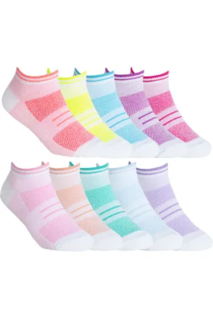 Sock Snob 10 Paar Multipack Meisjes Lage Sokken | Witte Trainer Sokken - 10 Pairs