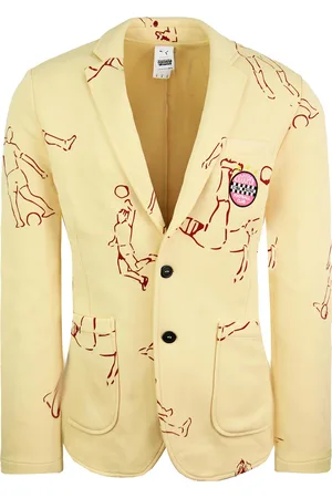 PUMA X Kidsuper Studios Lange Blazer Mouw Heren Honing Getailleerde Jas 598436 12