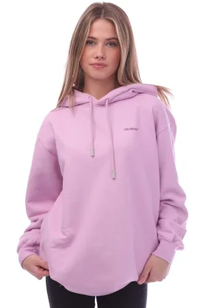 OFF-WHITE Dames Off White Diagonal Hoodie Dress in