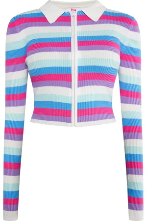 myMo Kort vest Dames Wol Wit Veelkleurig