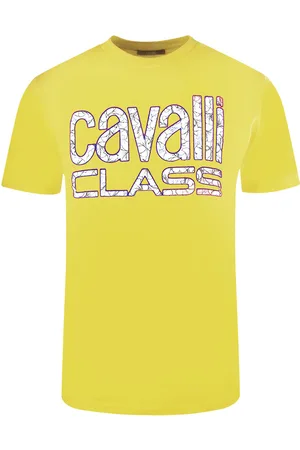Roberto Cavalli T-shirt met opvallend bloemenlogo