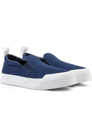 Lyle & Scott Duncan donkerblauwe canvas schoenen