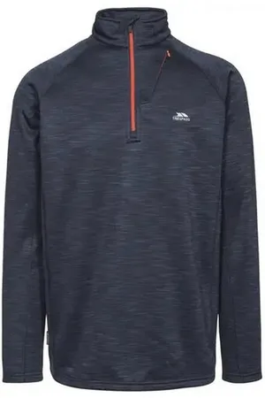 Trespass Heren Harold Half Zip Fleece Top (Marine Marl)