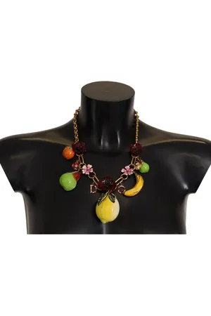 Dolce & Gabbana Messing Sicilie Fruit Statement Ketting
