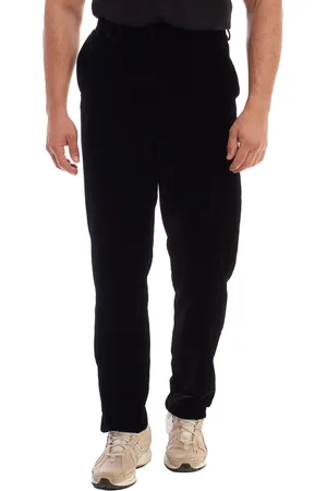 Emporio Armani Fluwelen herenpantalon met hoge taille B1P440