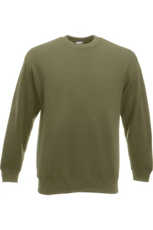 Fruit Of The Loom Unisex Premium 70/30 set-in sweater (Klassieke Olive)