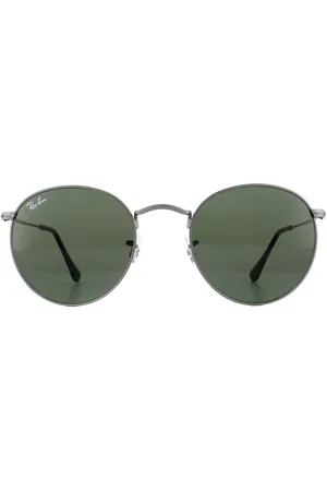 Ray-Ban Zonnebril Round Metal 3447 029 Gunmetal Groen 50