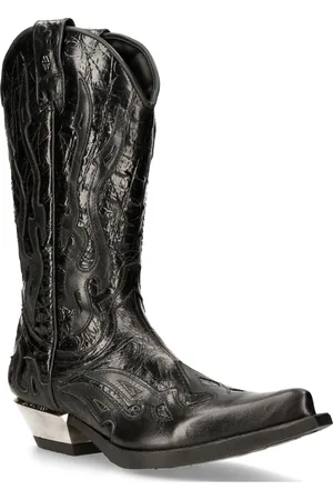 New Rock Flame geaccentueerde lederen biker cowboylaarzen - M-7921-S1