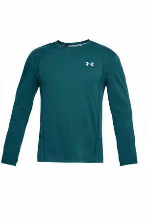 Under Armour Swyft Lange Mouw Crew Hals Teal Heren Top 1318418 716