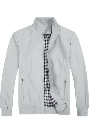 Allthemen Heren Bomberjack met opstaande kraag, overgangsjack voor de herfst, casual sportjack