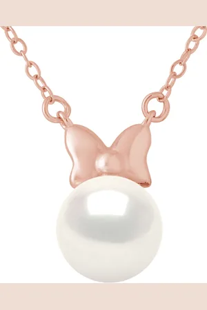 LOVA Ketting Butterfly White Pearl verzilverd goud