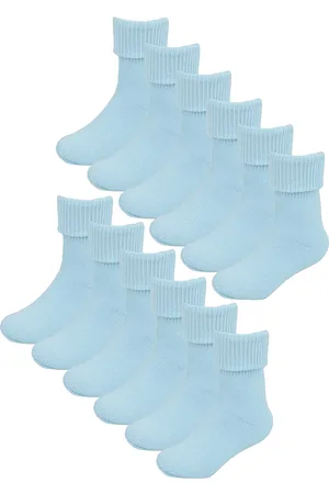 Sock Snob Set van 6 babysokken van katoen met omgeslagen bovenkant