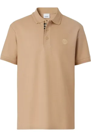 Burberry Kameelbeige poloshirt met -logo en cirkellogo