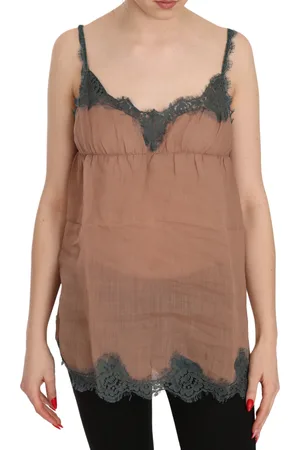 PINK MEMORIES Lace Spaghetti Strap Tank Top In