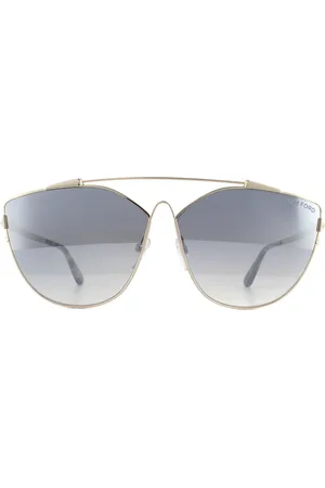 Tom Ford Zonnebril Jacquelyn 0563 28C Glanzende Roos Gouden Rook Weerspiegeld