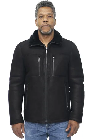 Infinity Heren schapenvacht biker bomberjack-Agboville