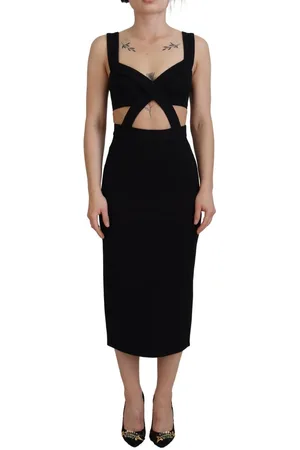Dolce & Gabbana Prachtige Mouwloze Midi-jurk
