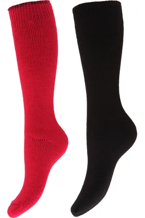 Floso Dames/dames Thermal Winter Wellington/Welly Laarzensokken (2 paren) ( /Zwart)