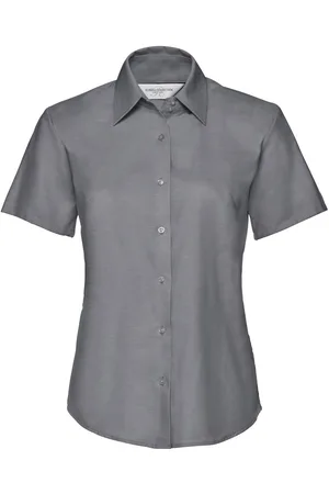 Russell Athletic Russell Collection Dames/Dames Oxford Overhemd Met Korte Mouwen