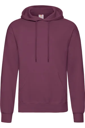 Fruit Of The Loom Volwassenen Unisex klassiek sweatshirt met capuchon (Bourgondië)