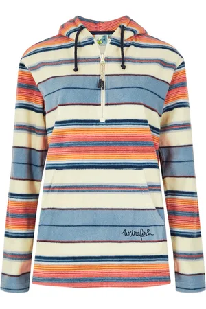 Weird Fish Dames/Dames Lana Stripe Microfleece Quarter Zip Hoodie