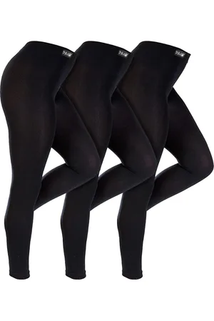 THMO 3 Paar Dames Thermoleggings Winter | Warme Voetloze Panty