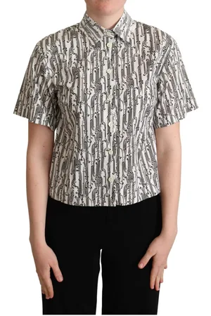 Dolce & Gabbana Blouseshirt Met Bloemenkraag