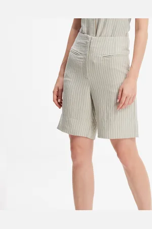 Smart & Joy Gestreepte rechte shorts
