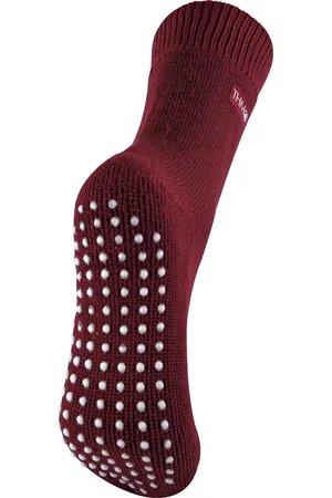 THMO Thermische fleece gevoerde pantoffelsokken voor dames - Diepe