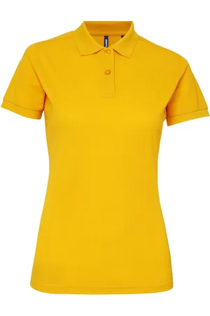 Asquith Dames/dames Performance Blend Poloshirt met korte mouwen (Zonnebloem)