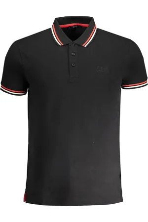 Roberto Cavalli Getipte kraag, poloshirt met afgezwakt logo