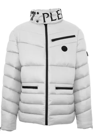 Philipp Plein Padded Bold Logo White Jacket