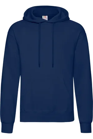 Fruit Of The Loom Volwassenen Unisex klassiek sweatshirt met capuchon (Marine)