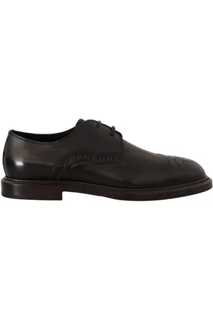 Dolce & Gabbana Prachtige Leren Geklede Derbyschoenen