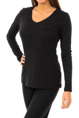 Tommy Hilfiger T-shirt met lange mouwen en V-hals 1487903577 vrouw