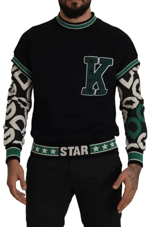 Dolce & Gabbana Groene katoenen trui met ronde hals