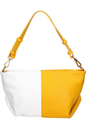 Roberta Rossi Schoudertas Vrouwen YELLOW AND WHITE
