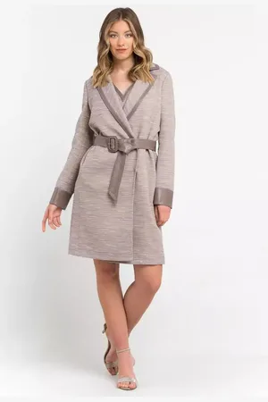 Trussardi Kimono-jas van katoenmix met contrasterende manchetten