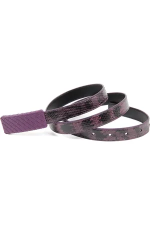 Bottega Veneta Lederen Paarse Riem