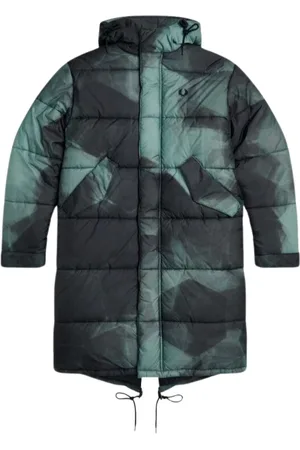 Fred Perry Fishtail schaduwrijke marineblauwe camouflage gewatteerde Pakra-jas