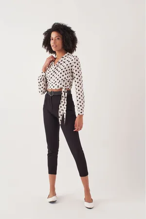HERITA Blouse met Stippen - en Zwart