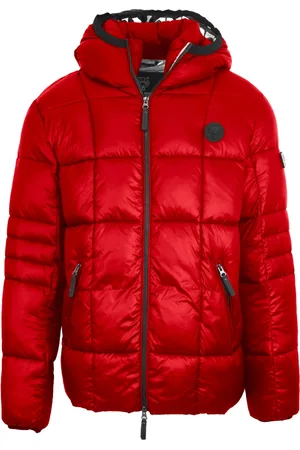 Philipp Plein Small Circle Logo Quilted Red Jacket