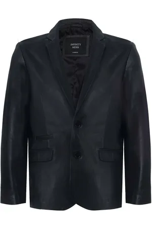 Infinity Jas Leren Blazer Zachte Italiaanse getailleerde jas