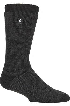 Heat Holders Heren extra dikke warme thermo sokken - Charcoal / Mid Gray Heel & Toe (Berlijn)