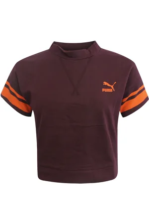 PUMA Tipping T Korte Mouw Winetasting Crew Neck Womens Crop Top 575481 94 RW42
