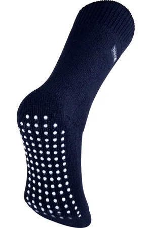 THMO Thermische fleece gevoerde pantoffelsokken voor heren - Marine