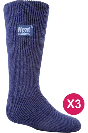 Heat Holders Set van 3 thermo wintersokken voor kinderen - Diepblauw