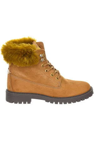 Guess Platte enkellaarsjes met ronde teen in fluweeleffect FLTMR4SUE10