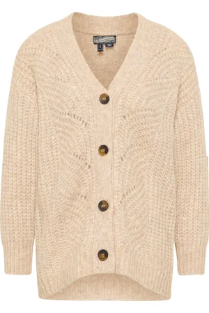 Dreimaster Vest met knopen Dames lichtbeige